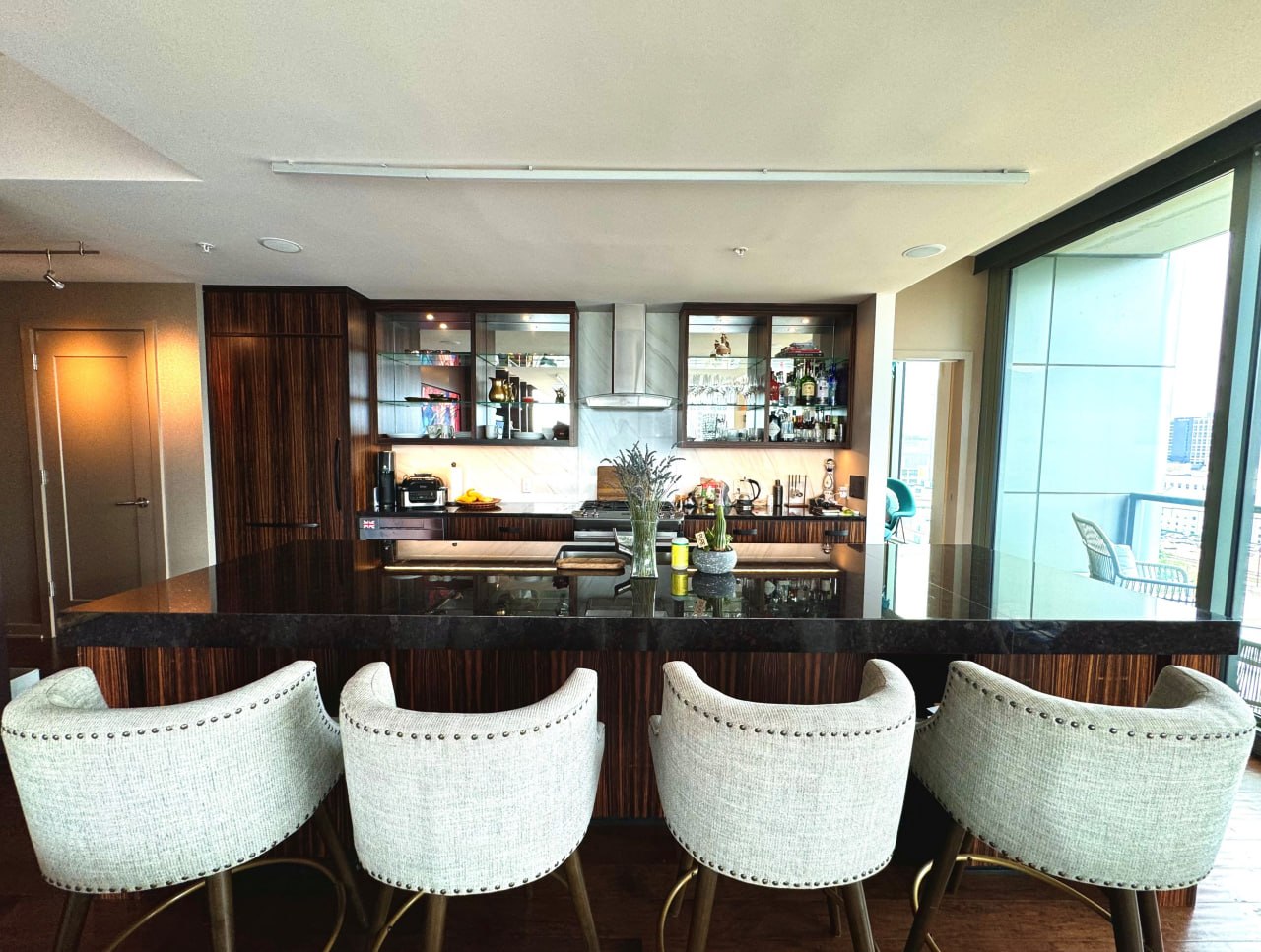 Modern kitchen in Mike's downtown Nashville condo